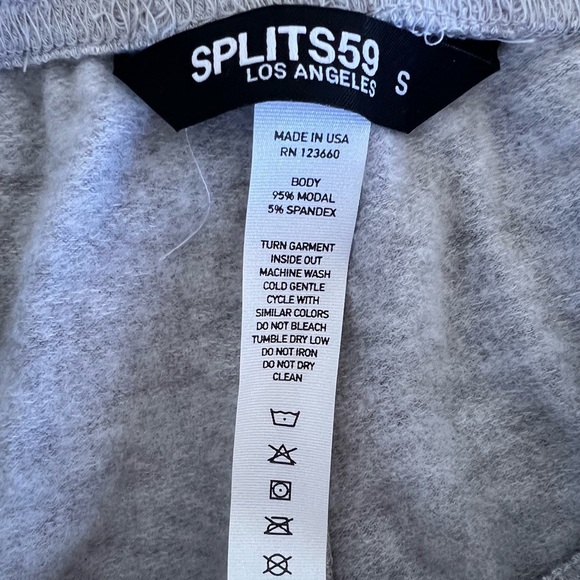 SPLITS59 NWT CONTRAST STRIPED SONIA SWEATPANTS HEATHER GREY& WHITE PREP PREPPY - Picture 14 of 14